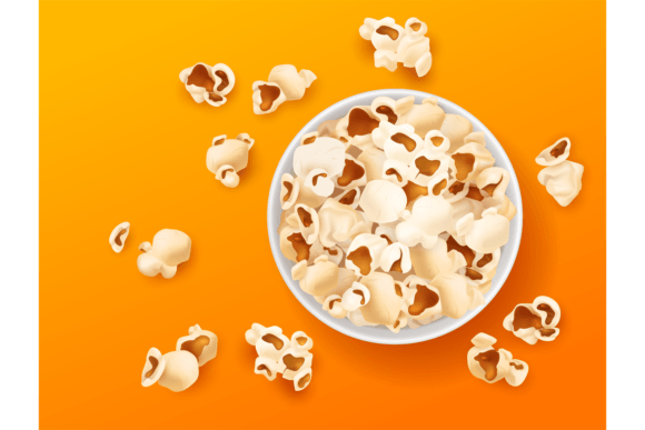 Download Popcorn Top View. Realistic Snacks in Pa - Premium Resources