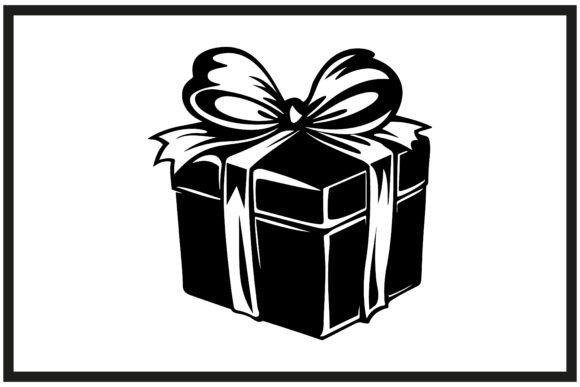 Download Birthday Present with Bow Silhouette - Silhouette Collection
