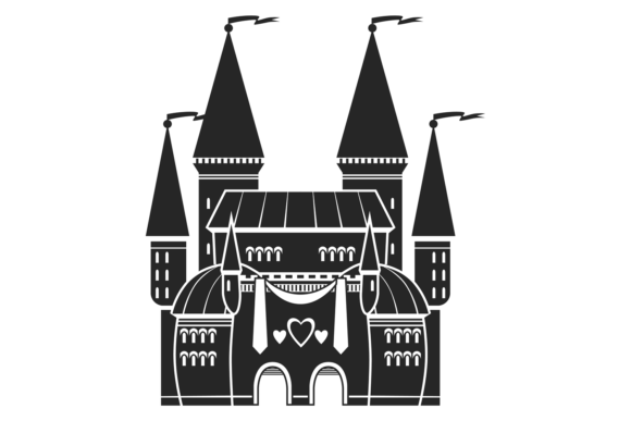 Download Princess Castle Black Silhouette. Magic - Silhouette Collection