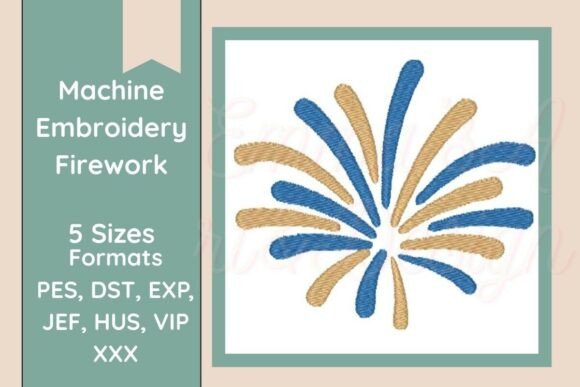 Download Fireworks Machine Embroidery Design - Premium Bundle