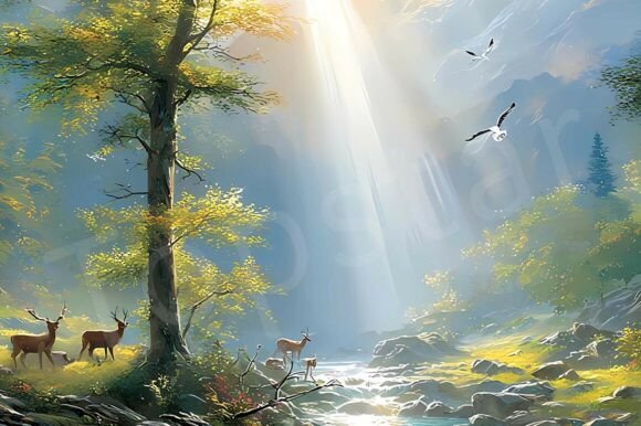 Download Peaceful Nature Morning Scene in Spring - Morning Collection