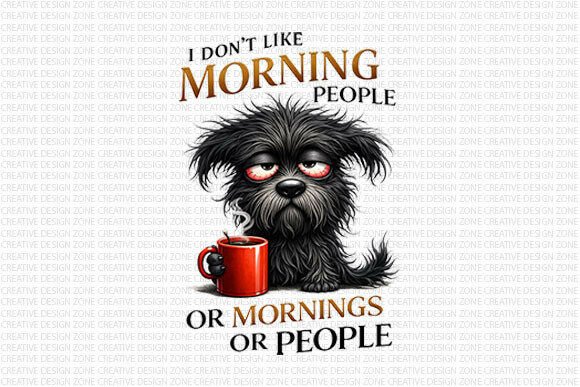 Download Funny Dog Morning Coffee PNG - Morning Collection