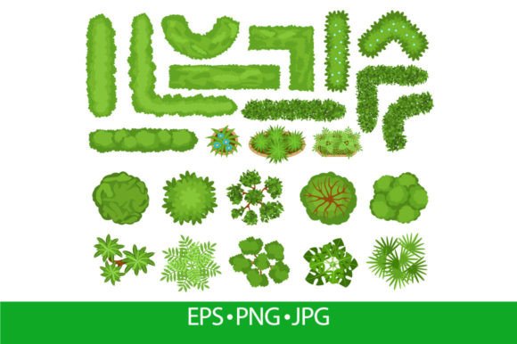 Download Top View Trees, Plants, Garden Bushes - View Collection