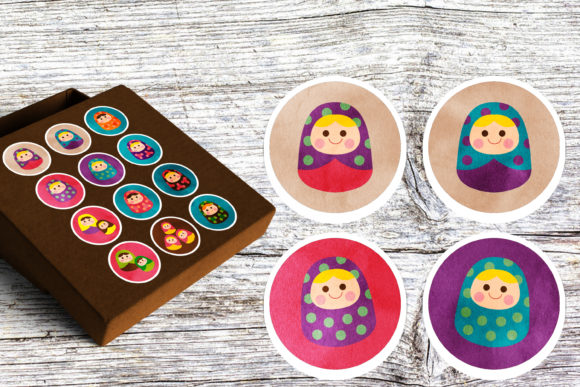 Download Watercolor Stickers Babushka - Babushka Collection