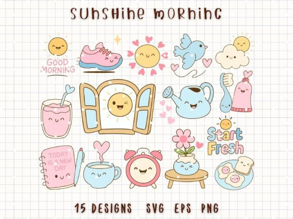 Download Sunshine SVG Good Morning Clipart - Morning Collection